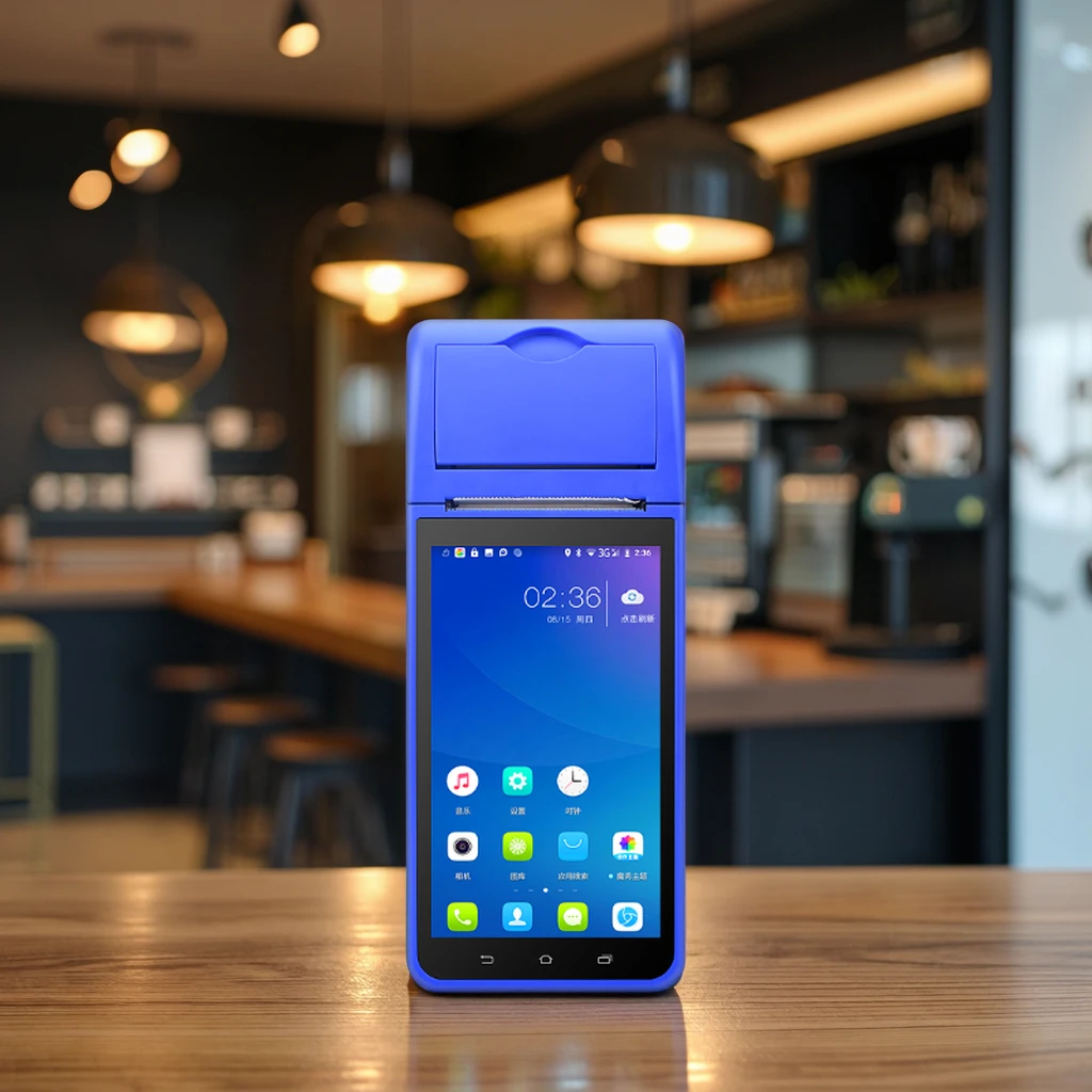 ZXY Retail Restaurant بالسعة شاشة تعمل باللمس المحمول المحمول نظام أندرويد غير متصل Pos آلة محطة ماكينة تسجيل المدفوعات النقدية