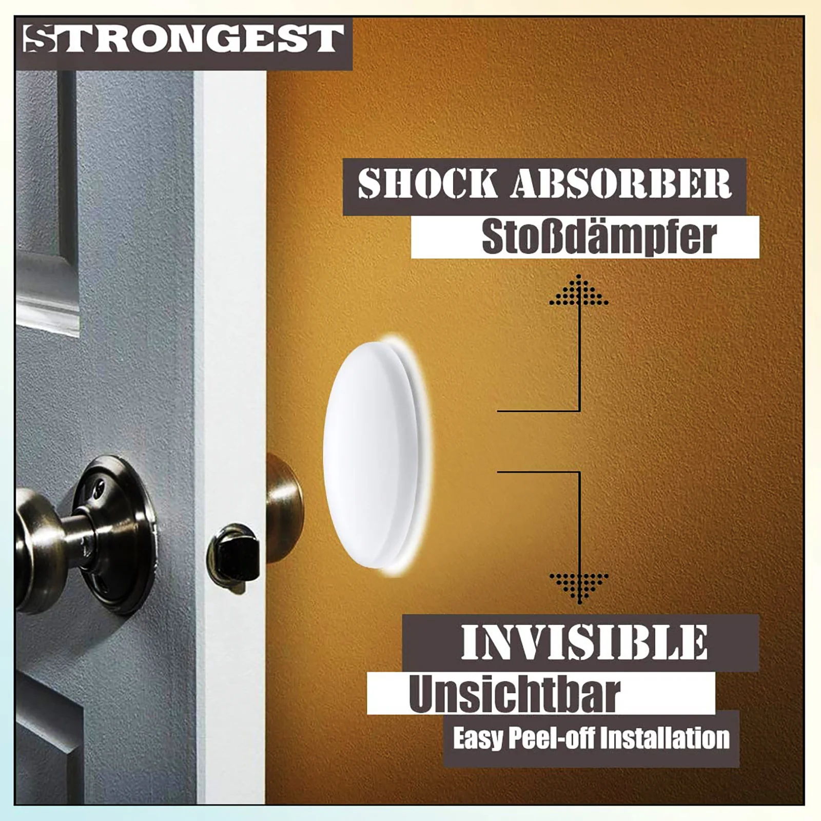 

10Pcs Silicone Door Stopper Adhesive Wall Protector Pads Durable Sound Dampening Cabinet Bumpers Strong Elasticity
