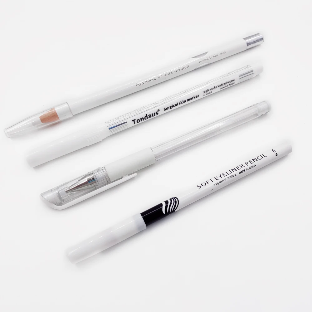 Nowy biały chirurgiczny tatuaż na brwi Marker do skóry narzędzia miękki eyeliner ołówek akcesoria do mikrobladingu dostawca makijażu permanentnego