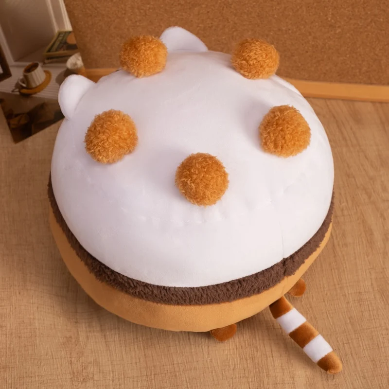 Kawaii Chocolate Ice Cream Fat Cat Plush Toy Stuffed Animal Pillow Ice Cream Cat Creative Gift Kids Birthday Gifts Sofa Decor #3