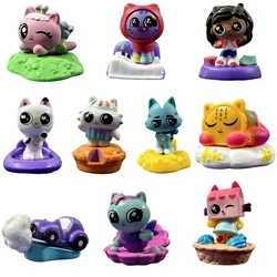 Capsule Doll Toys 10pcs/set Gabby Dollhouse Mercat Machine Smiling Car Hug Assemble Dolls action Figure Toy Kids Xmas Gifts