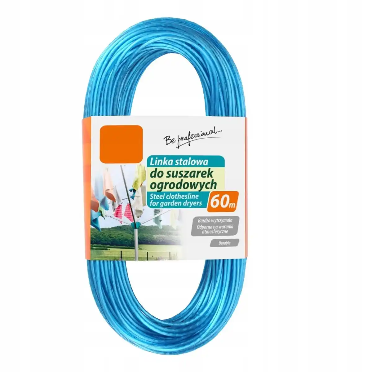 Staalkabel voor wasgoed van 60 m