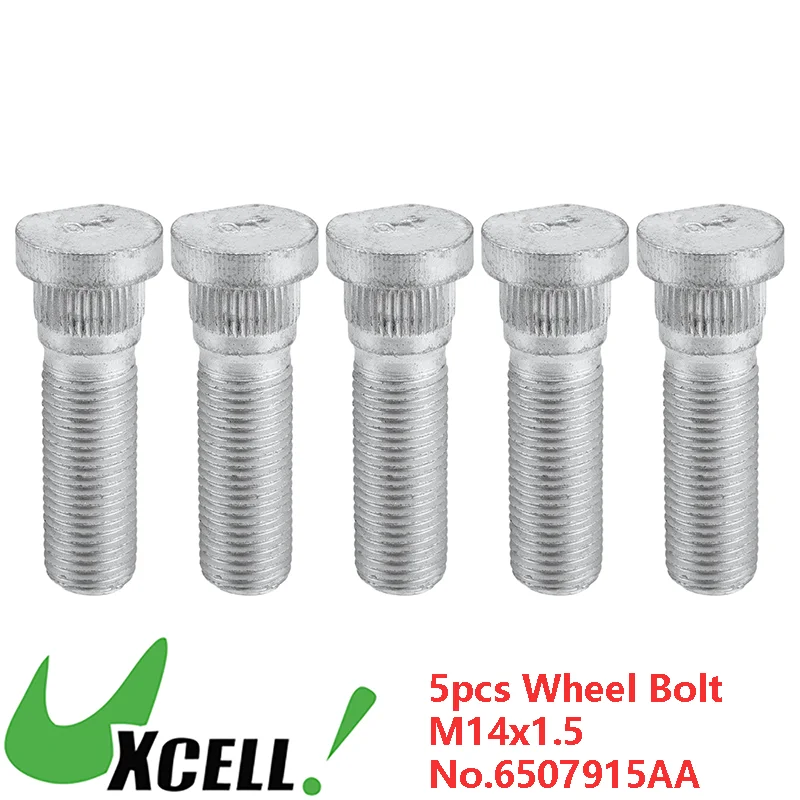 

UXCELL 5pcs M14x1.5 Car Wheel Lug Bolts Steel Stud for Dodge Challenger 2008-2021 for Chrysler 300 2005-2021 No.6507915AA