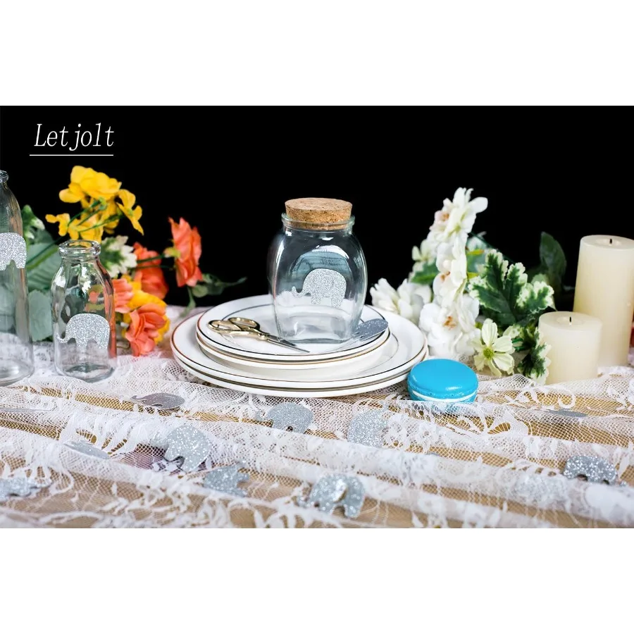 Decorações de confete de elefante para chá de bebê, botão para chá de bebê, suprimentos para festa de aniversário, tema de elefante, gênero re