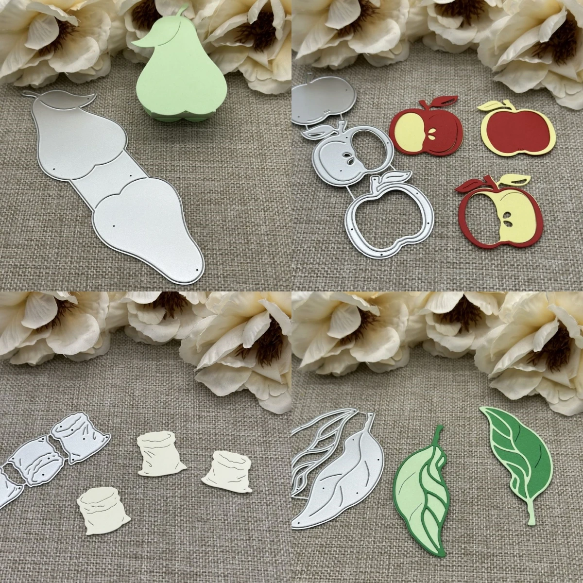 Flowers apple pear series Metal Cutting Dies Stencils Die Cut for DIY Scrapbooking Album Paper Card Embossing