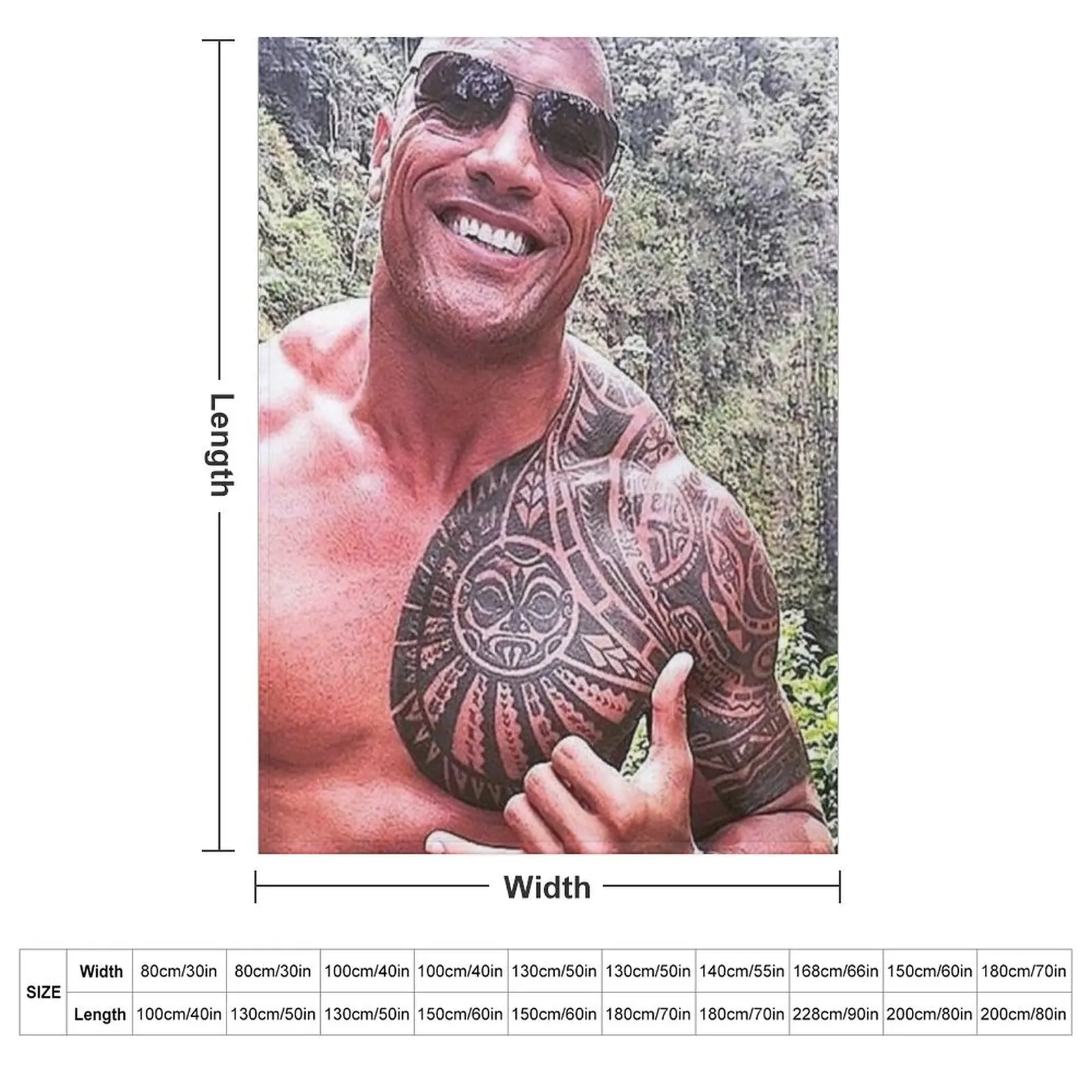 dwayne johnson Throw Blanket christmas gifts cosplay anime Multi-Purpose Flannel Fabric Thin blankets ands Blankets