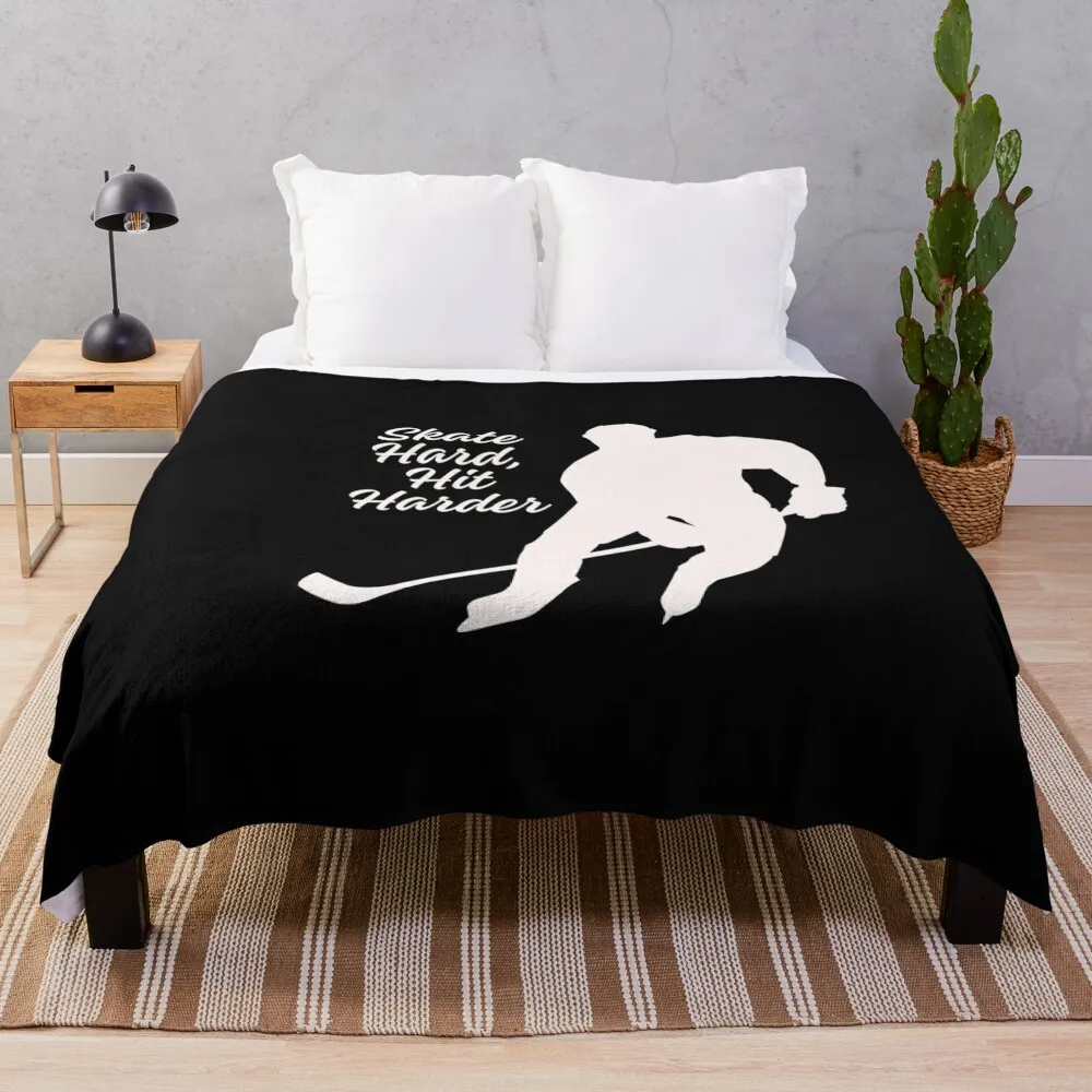 Eat. Sleep. Play Hockey Throw Blanket Thin Bed valentine gift ideas heavy to sleep Blankets