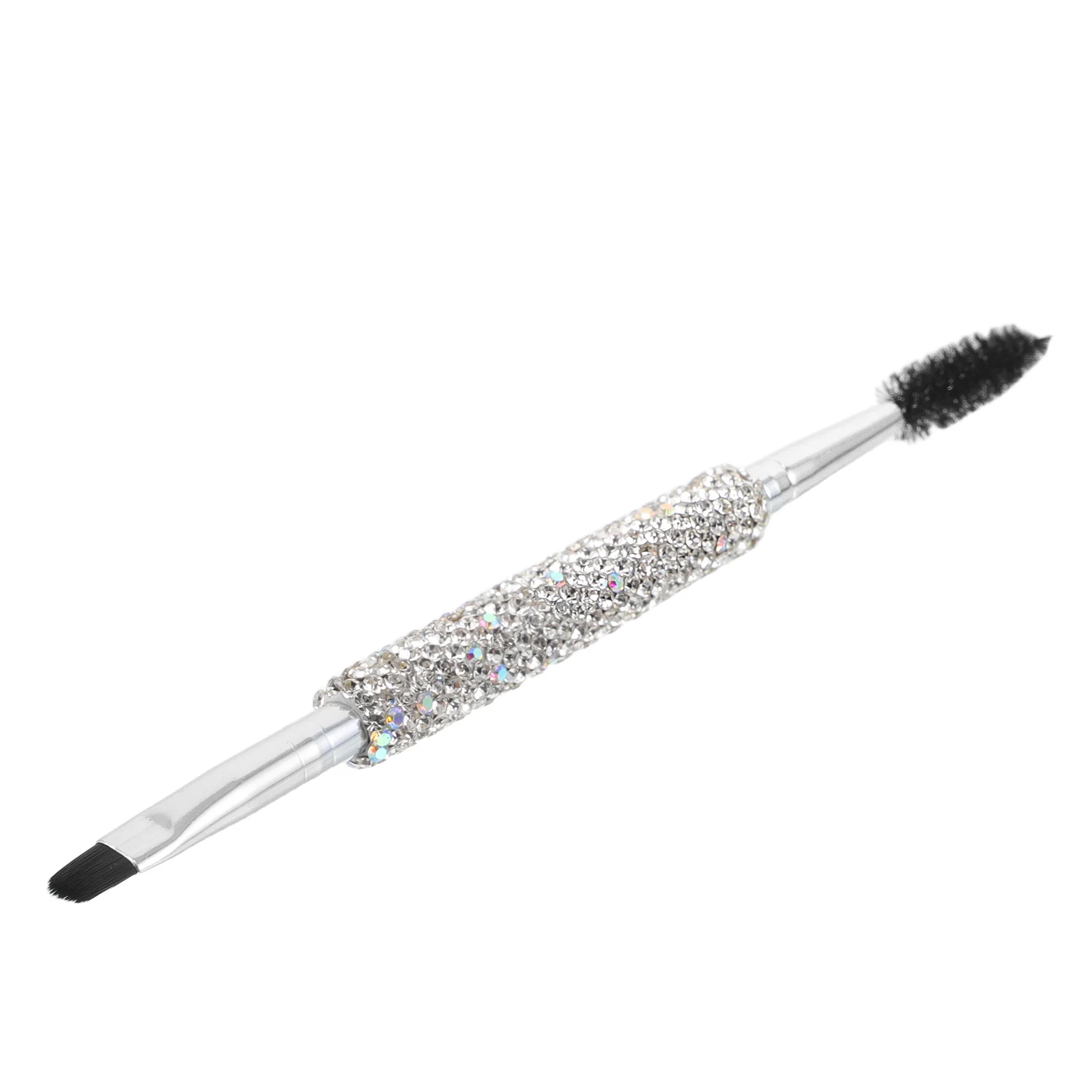 

Rhinestone Dual Ended Eyebrow Brush Comb Multifunctional Angled Flat Makeup Tool Eyelash Separator Reusable Mascara Wand Durable