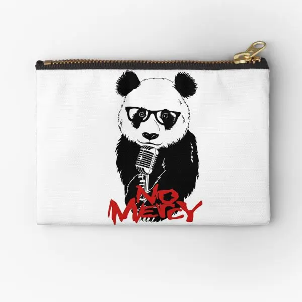 No Mercy Panda  Zipper Pouches Packaging Panties Cosmetic Socks Pure Small Money Wallet Key Women Storage Pocket Underwear Coin