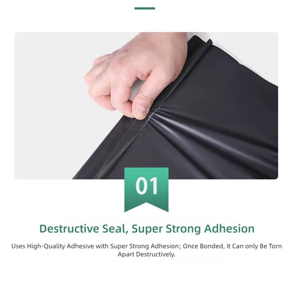 Bolsa de embalaje exprés negra, bolsas de sobre gruesas de plástico, autoadhesivas, impermeables, autoselladas, Universal, 100 Uds.
