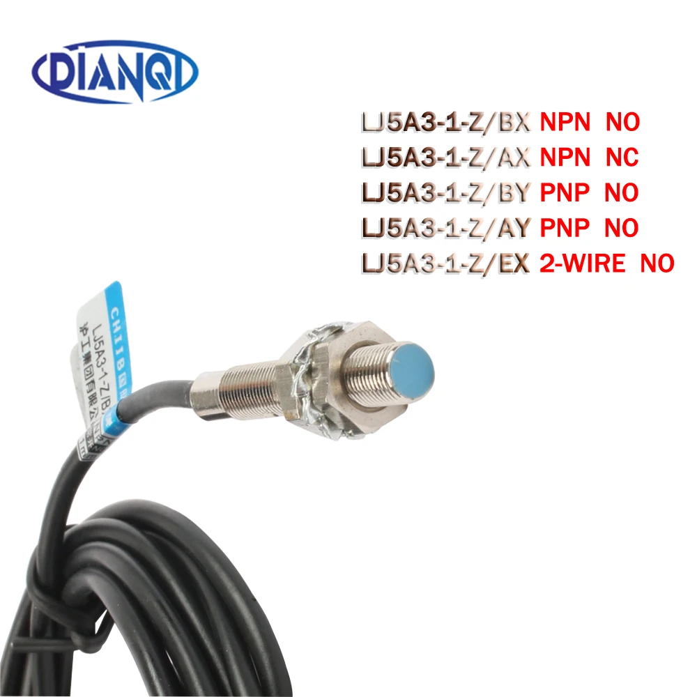 DIANQI Inductive Proximity Sensor,LJ5A3-1-Z/BX DC6-36V 3Wire NO NPN DC 200mA  Proximity Switch sensor switch