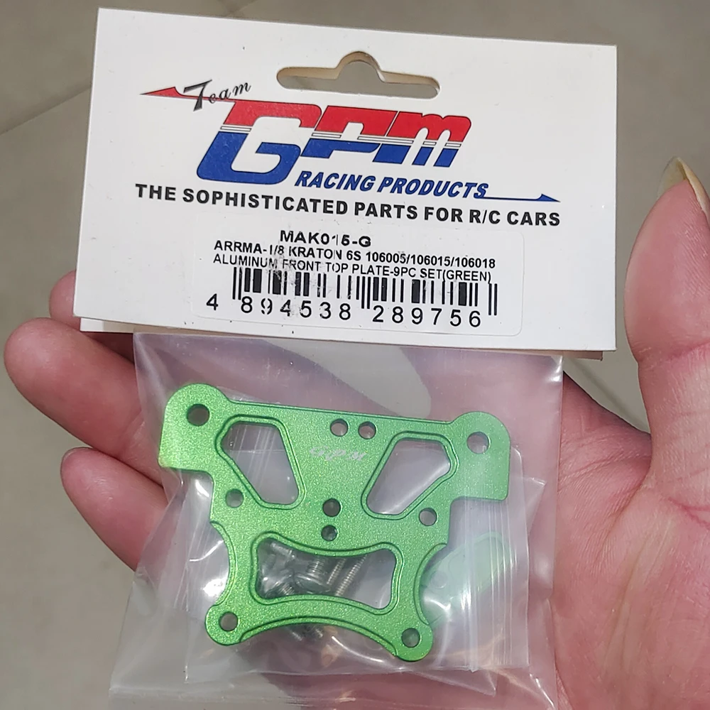 GPM Metal Front Top Plate AR320195 ARA320598 for ARRMA 1/7 Limitless 8S Infraction Talion Fireteam Big Rock Felony Mojave V3 6S