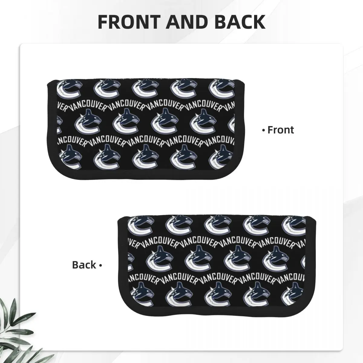 Vancouver Hockey Canucks Essential Active Pencil Case for Studen School Pen Box Pencil Bag Stationery Supplies Pen Holder Bag