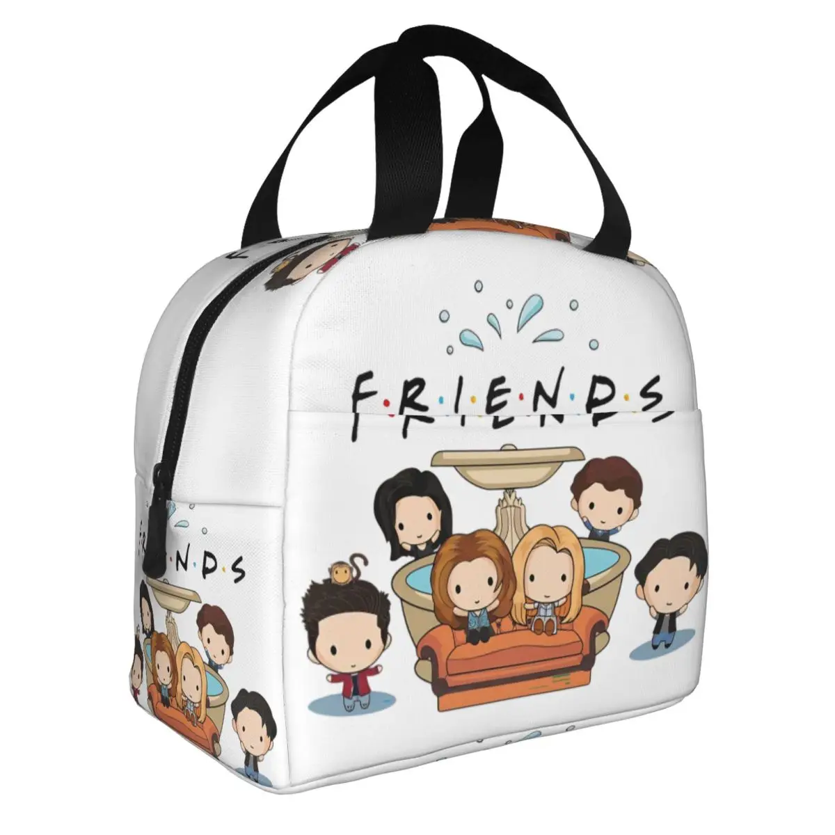 Custom Friends Classic TV Show Lunch Bag Men Women Thermal Cooler Insulated Lunch Boxes for Kids School