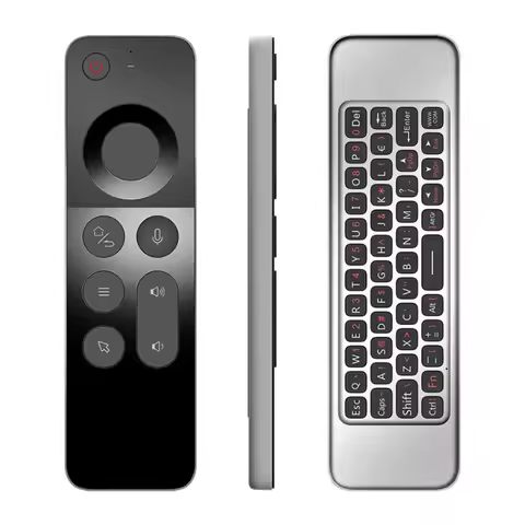 W3 Voice Air Mouse Remote Control 2.4G English Handheld Mini Wireless Keyboard With USB Receiver for Android TV BOX Windows PC