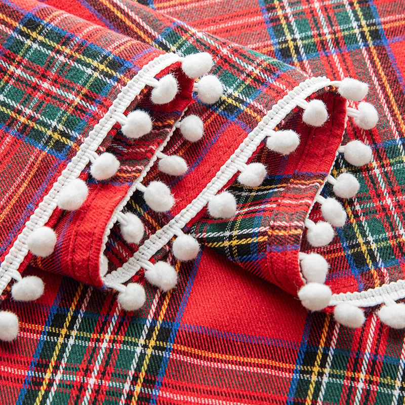 

Полупрозрачные шторы в клетку «Баффало» в стиле фермерского дома с карманом для карниза, рождественские украшения для кухни/гостиной