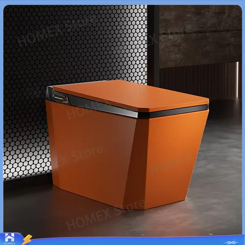 Modern Square Smart Toilet LED Light Self Cleaning Nozzle Automatic Bidet WC Remote Control Heated Seat Intelligent Bathroom