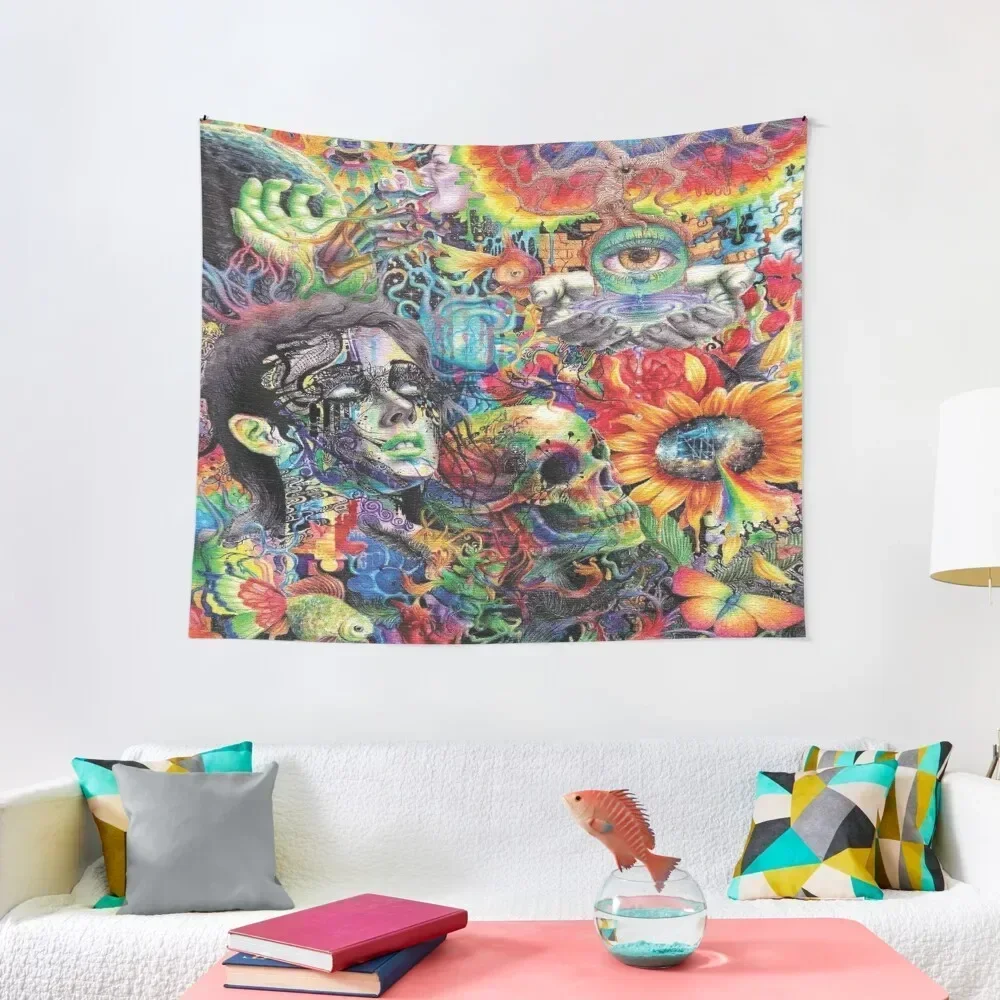 

Trippy Collage Tapestry Kawaii Room Decor Decoration Bedroom Tapestry