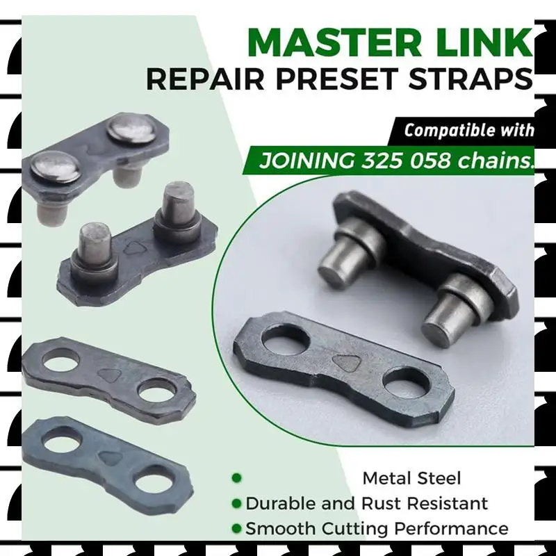 

A44U 6PCS Pocket Chainsaw Breaker Chain Saw Repairing Mending Tool Set With 20 Sets 0.325In Chainsaw Chain Joiner Link Repair