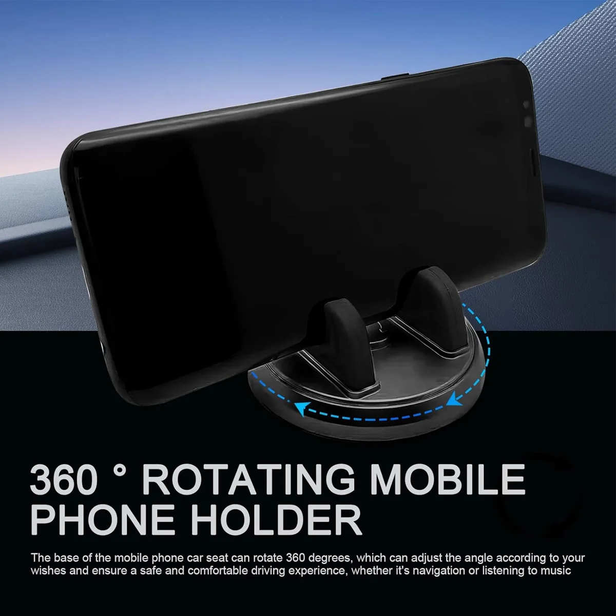 Car Center Console Dashboard Phone Holder Anti Slip Stable Support Bracket 360 Degree Rotating Portable Bracket Fixed Universal image 4