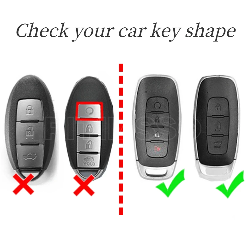 3 4 Buttons Remote Car Shell For Nissan X-trail T33 Qashqai J12 Teana Altima Ariya 2022 2023 TPU Key Case Cover Holder Keychain