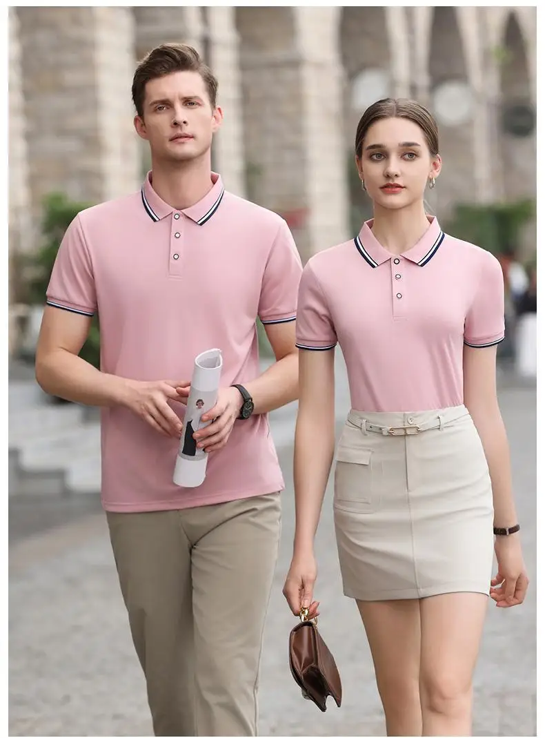 2024 New Summer Fashion Brand Polo Shirts for Men Casual Solid Color Slim Fit Mens Polos New Men Clothing Lapel Breathable Top