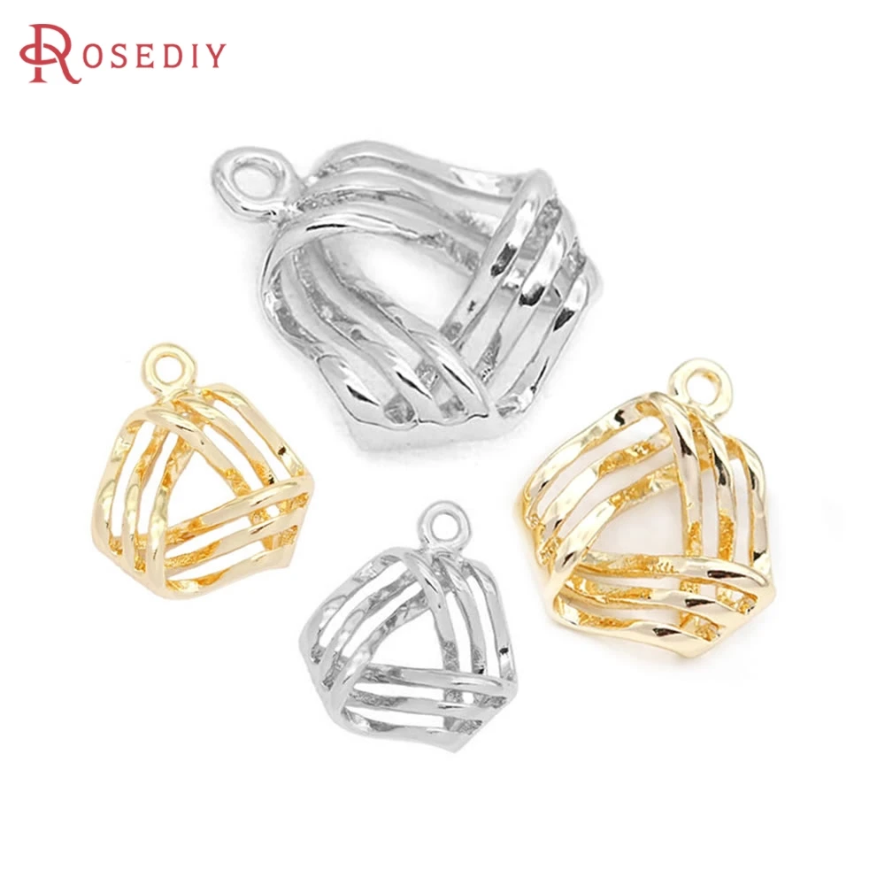 

18K Gold Color Platinum Color Triangle Charms Pendants High Quality Necklace Earrings Diy Jewelry Accessories