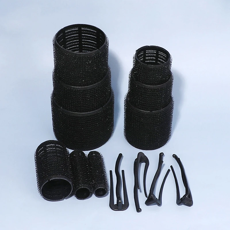 Black Hair Root Fluffy Curler Rollers With Clips Self-adhesive Lazy Curlers Styling Hair Accessories For Women Styling Hair Tool