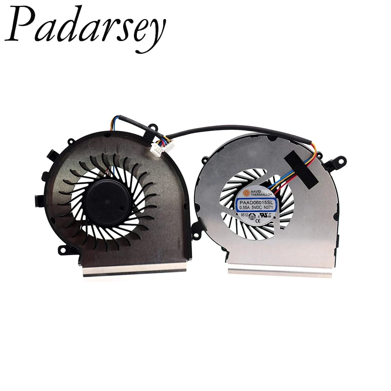 Pardarsey-ventilador de refrigeración de CPU con GPU, juego de enfriador de 4 pines para MSi GE62VR GE62VE GE72VR GP62VR GP62MVR GP72VR GL62M GL62VR MS-16JB