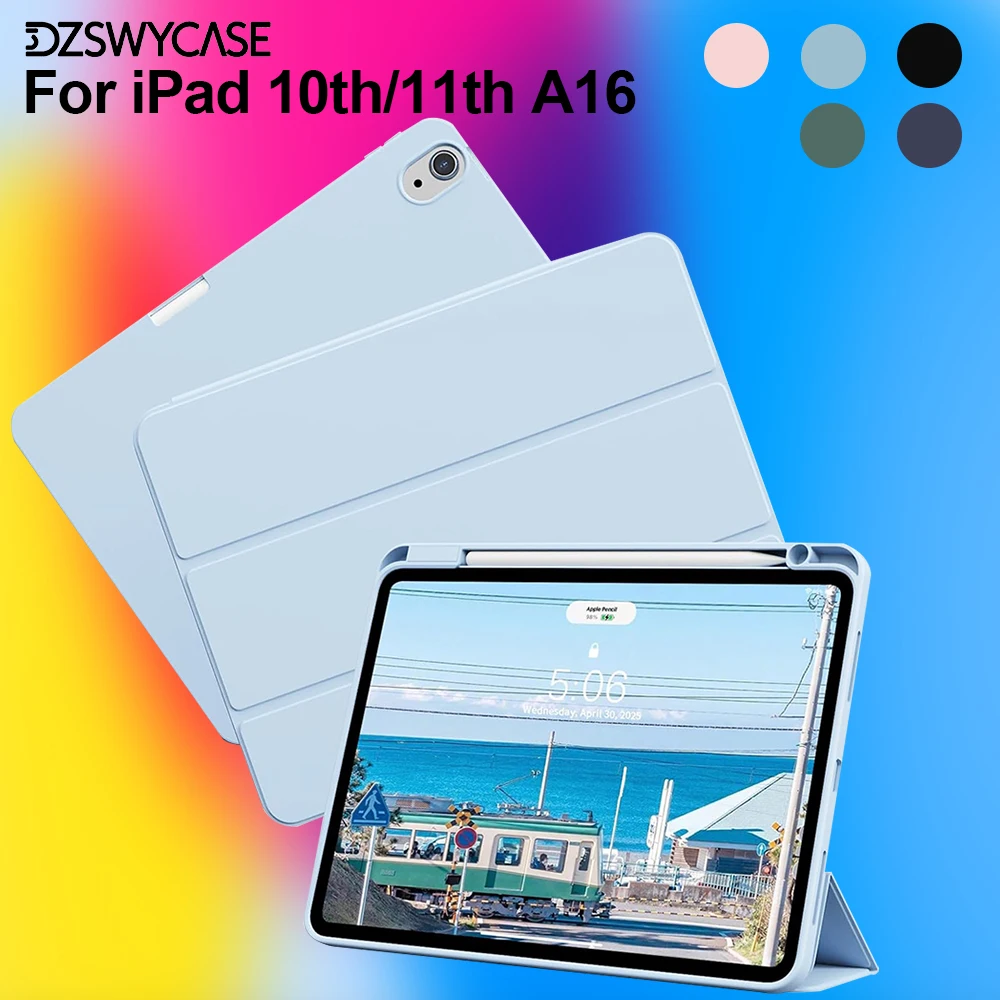 �y�Z�[�����ziPad (A16) ��11���� 11�C���` 2025/��10���� 10.9�C���` 2022�p�P�[�X�A�y���V���z���_�[�t���J�o�[�A�I�[�g�X���[�v/�E�F�C�N�@�\����