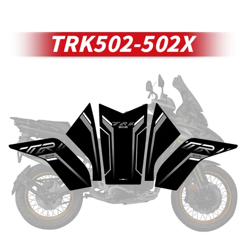 Para Benelli TRK 502-502X Kits de pegatinas de protección de área de tanque de combustible de accesorios de motocicleta decoración 3M pegamento trasero calcomanías de reacondicionamiento