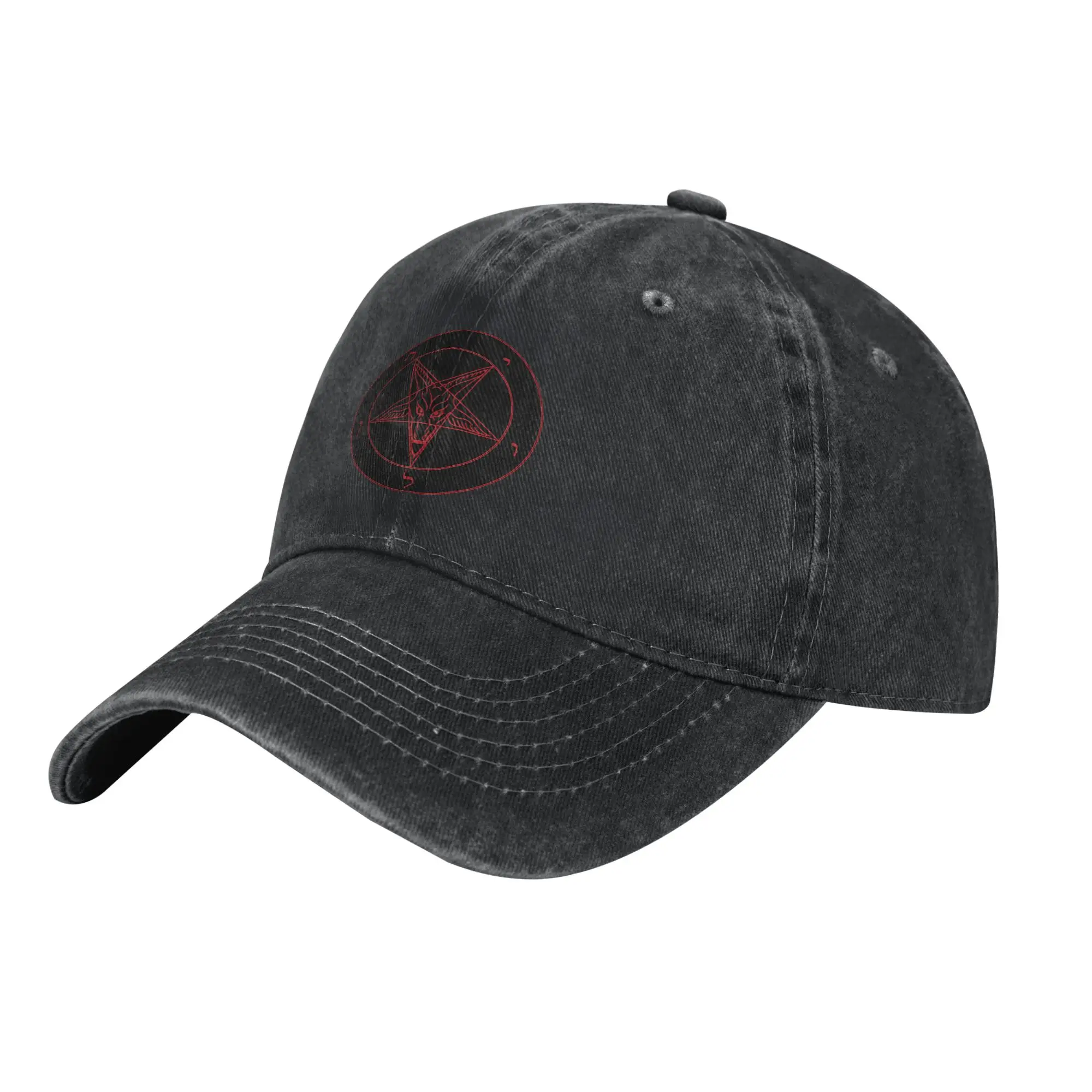 Church of Satan Baphomet Leviathan's Seal Fashion Baseball Cap  Oversized Women's Cap  Music Festival Women's Cap