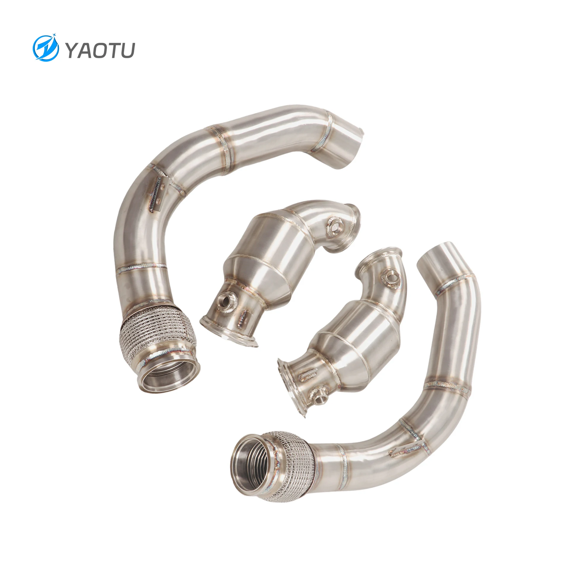 

YT SS04 Stainless Steel Exhaust Downpipe with Catalytic Converter for BMW M5 M6 F90 4.4T