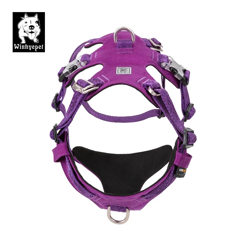 Winhyepet Pet Harness Back-Slip Outdoor Voyager Strap Vest No Pull Cloth for Large Medium Small Dog Easy Traveling  YH1807