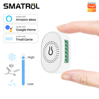 Tuya Wall Light Switch 2 Way Mini WiFi Relay Circuit Breaker Speed Controller Smart Switches For Fan Work With Alexa Google Home