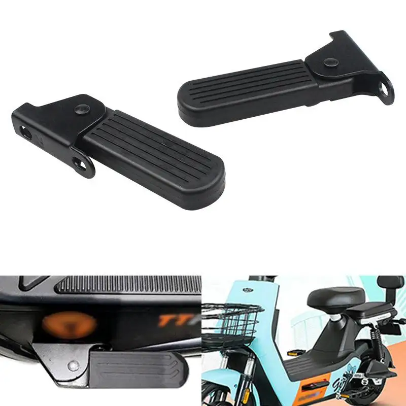 1 Pair Lightweight Nylon/Iron Shell Anti-Slip Cycling Pedals Accessory Foldable Front Foot Pedals For Yadi Aima  U1 E-Bike