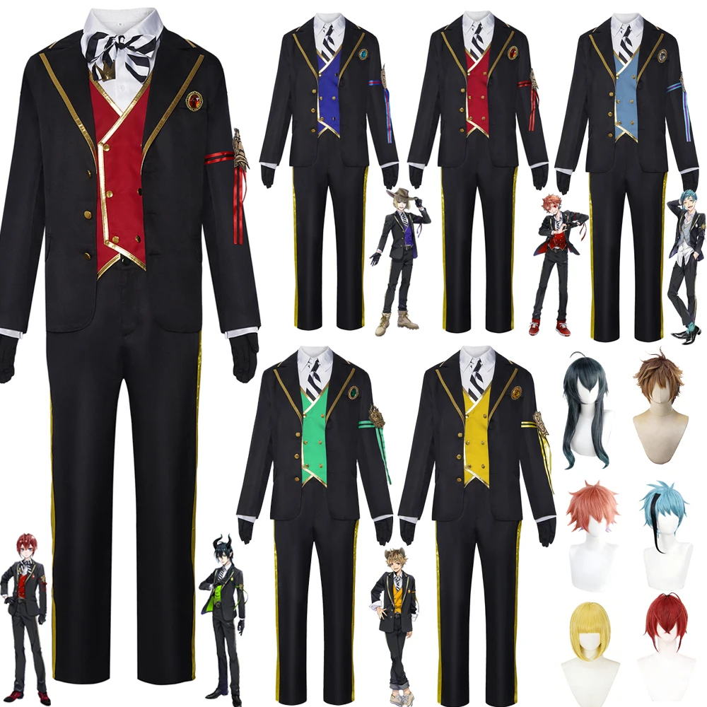 

Twisted Wonderland Cosplay Costume Wig Riddle Malleus Draconia Ace Ruggie Floyd Rook JK Uniform Halloween Clothing And Hairs