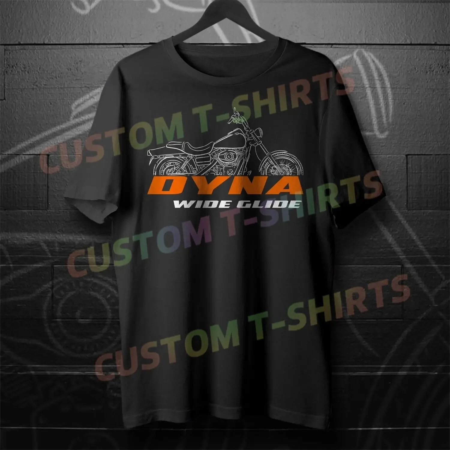 

FXDWG Dyna Wide Glide Motorcycle T Shirt for Men Leisure Tee Hi