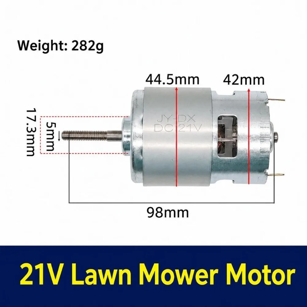 Durable 755 Type DC Motor Metal Shell 21V Grass Trimmer Motor Screw Shaft Long Shaft Power Motor Power Tool Replace