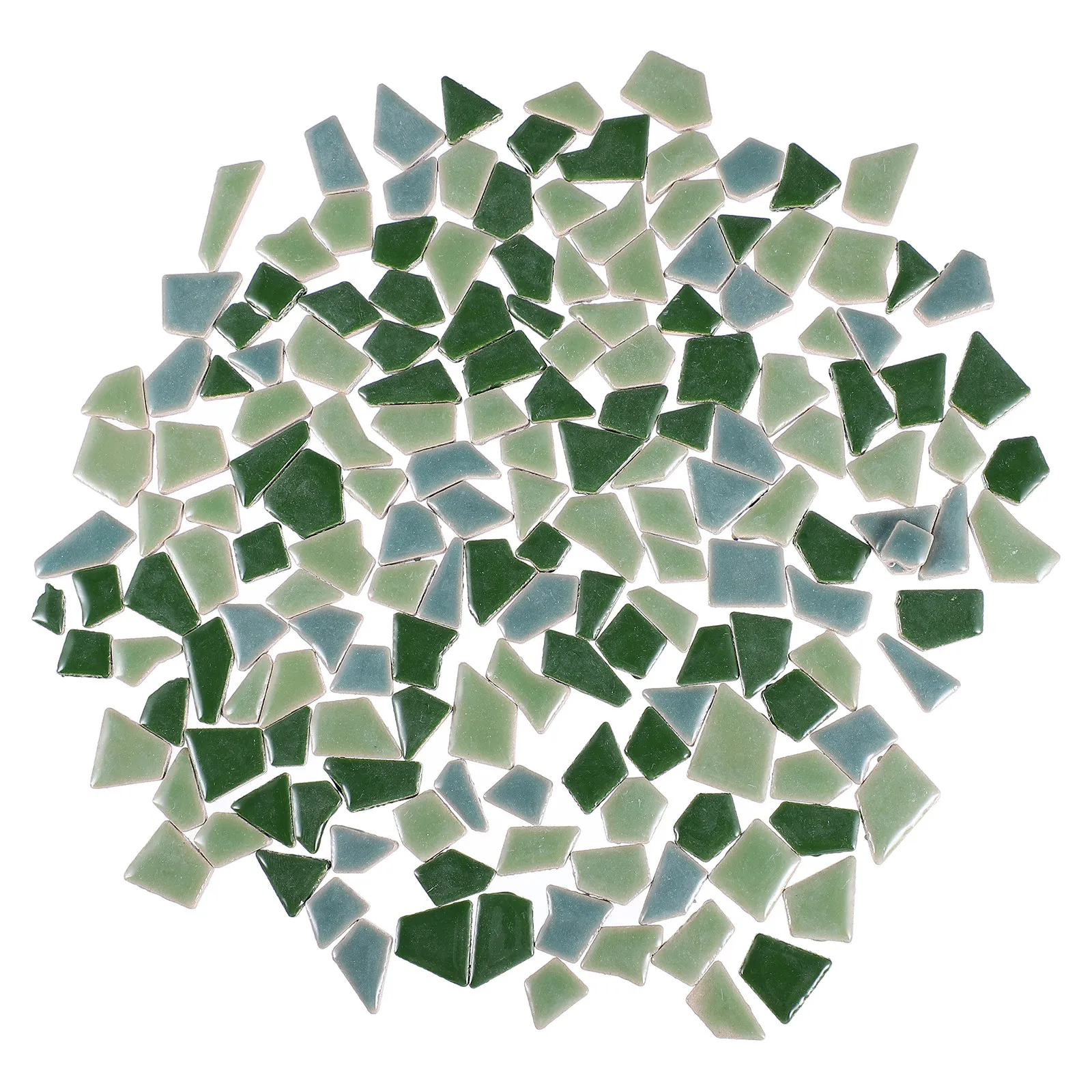 

200G Assorted Bright Glazed Ceramic Mosaic Pieces DIY Tile Shards for Bathroom Floor Garden Path Mosaic Decoration