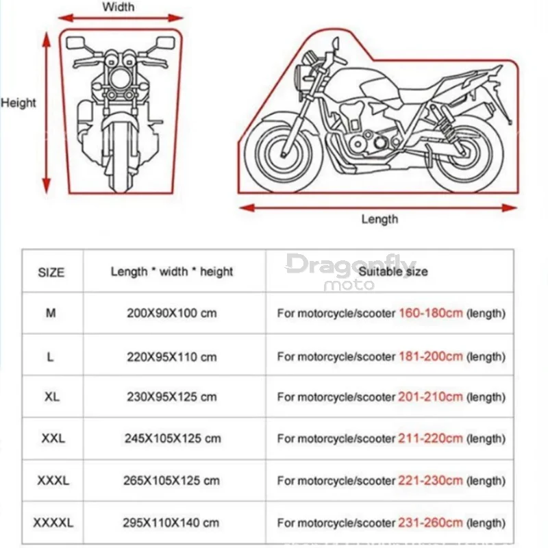 Dragonfly Motorcycle Waterproof Cover For Kawasaki KX65 KX80 KX85 KX125 KX250 KX250F KX450F All Season Dustproof UV Protective