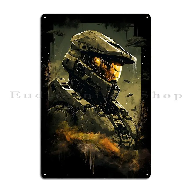 Master Chief Metal Plaque Printing Iron Mural Club Bar Customize Tin Sign Poster