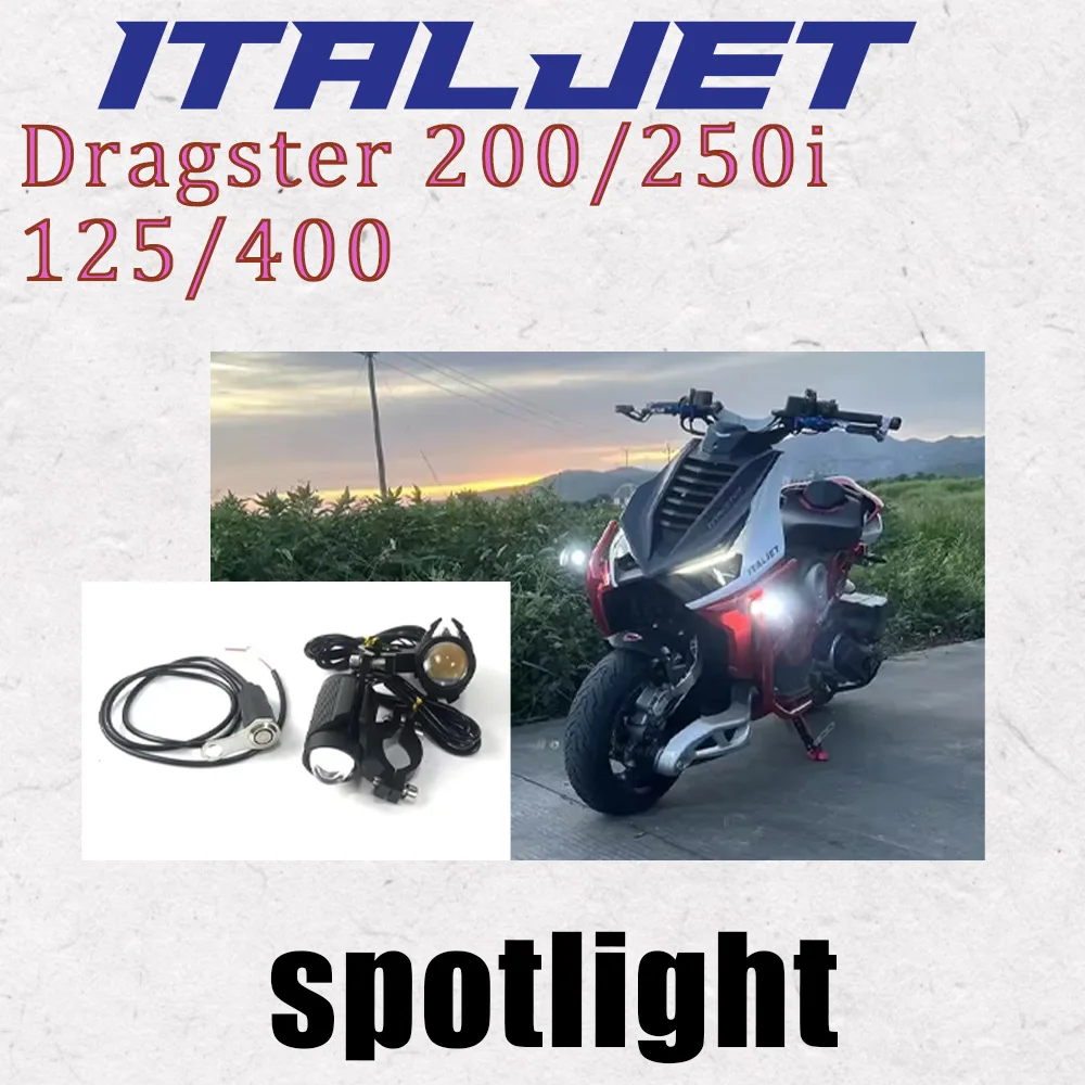 

Suitable for Italjet Dragster 200 / 250I / 125 / 400 Modified Spotlights, Strong Light, Night Running Light, Led Light Jc200T-9