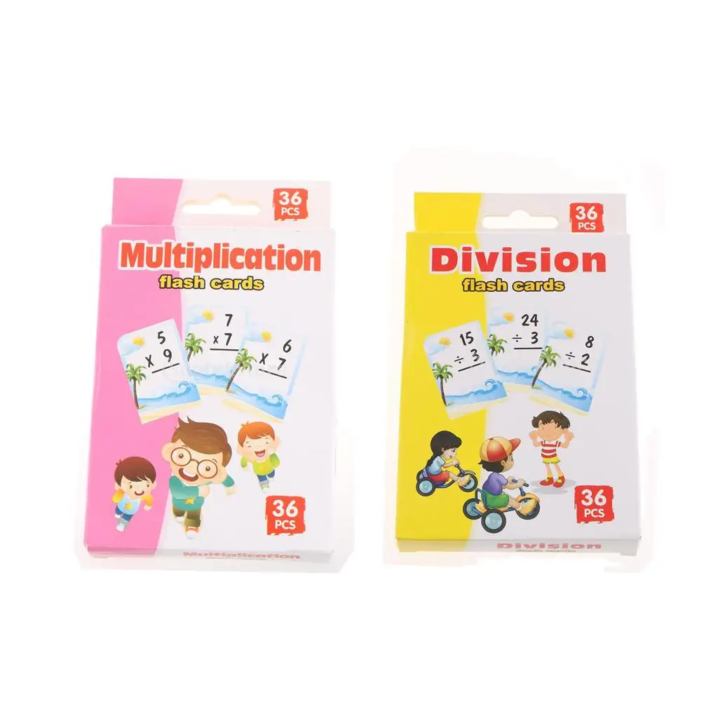 Multiplication Division Math Flash Cards Educational Materials Multicolor Paper for Kids Math Toys Learning