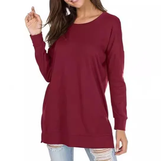 2025 محطة مستقلة Allmatch Long Sve تي شيرت نسائي Faion كاجوال irt مادة أخرى 00% #3