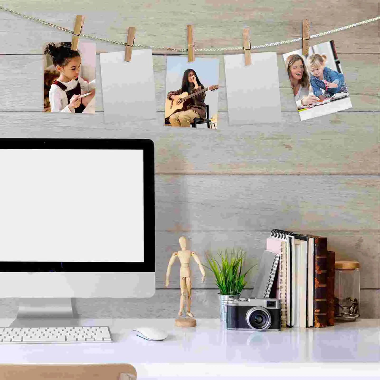 6 Pcs Posters Sublimation Blank Aluminum Sheet Metal Sign Canvas Simulation Board White Wall