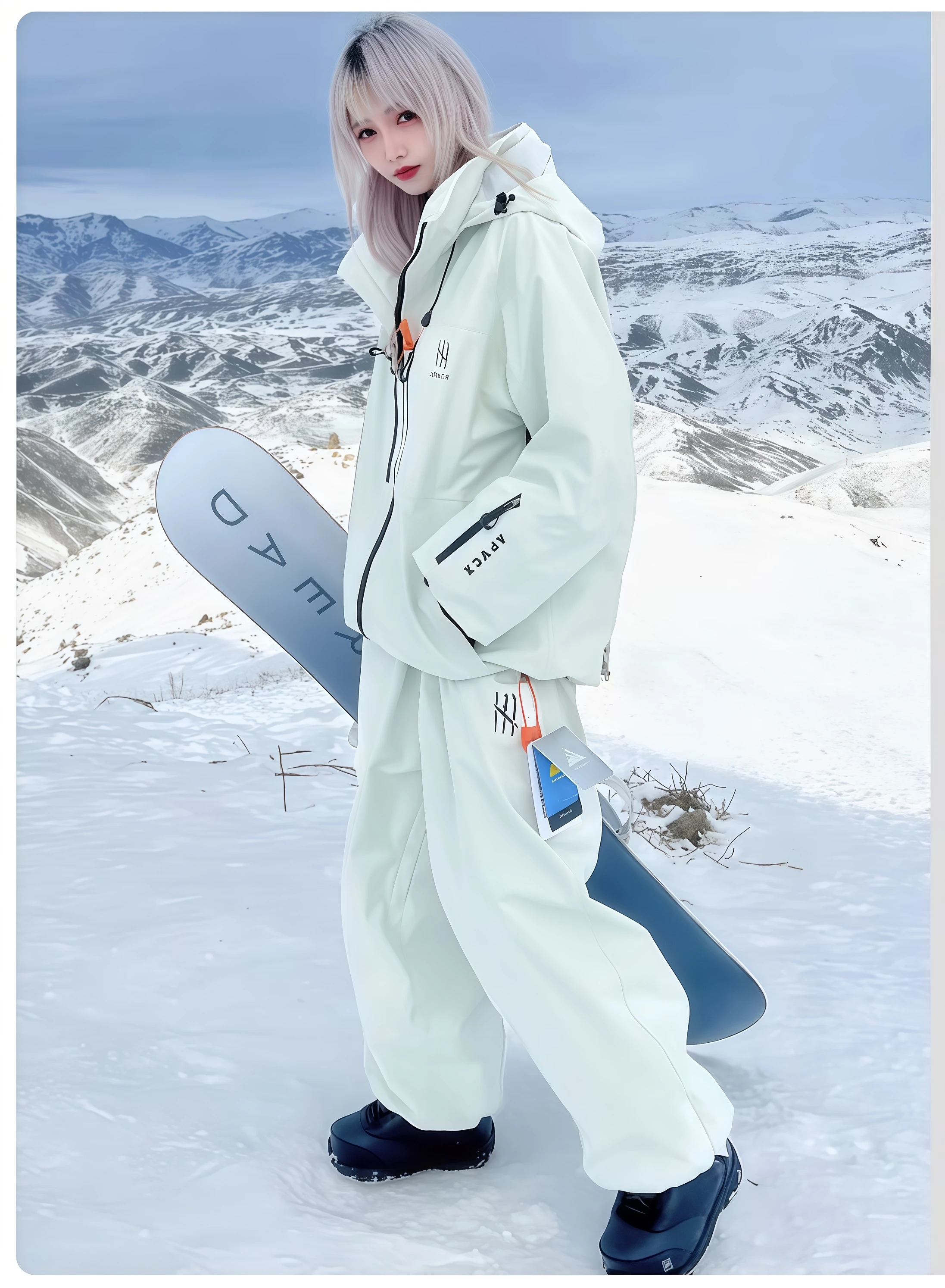 APVCX Winter Men And Women\'s Warm Ski Suit Set Waterproof Breathable Snow Jacket And Pants Outdoor Sports Thicked Clothing