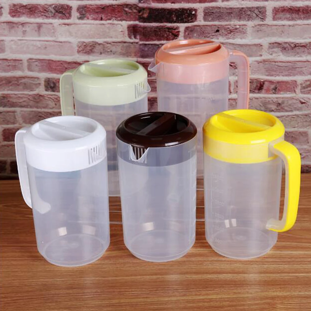 

Large Capacity Food Grade Water Pitcher Lid Leak Proof Jug Cold Hot Beverage Party Picnic Pool Use Measuring Kettle Container