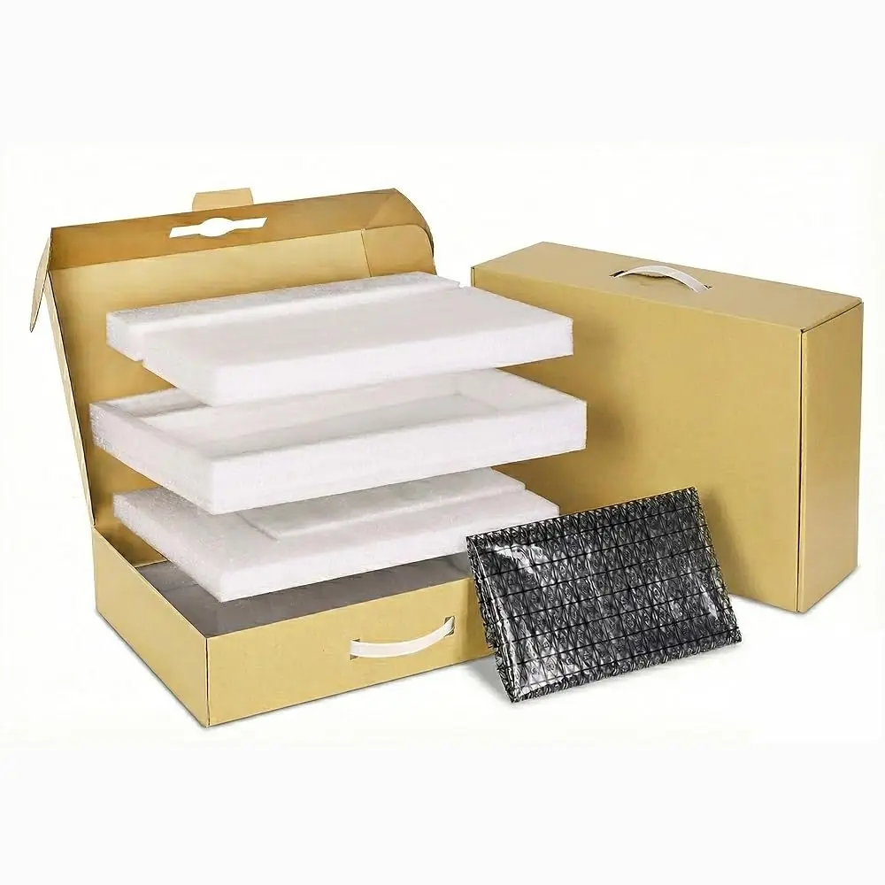 

2-Pack Laptop Shipping Boxes with Anti-Static Bag, UN3481 Label& Foam - Laptop Boxes for Shipping 10-17 Inch Notebook Compute