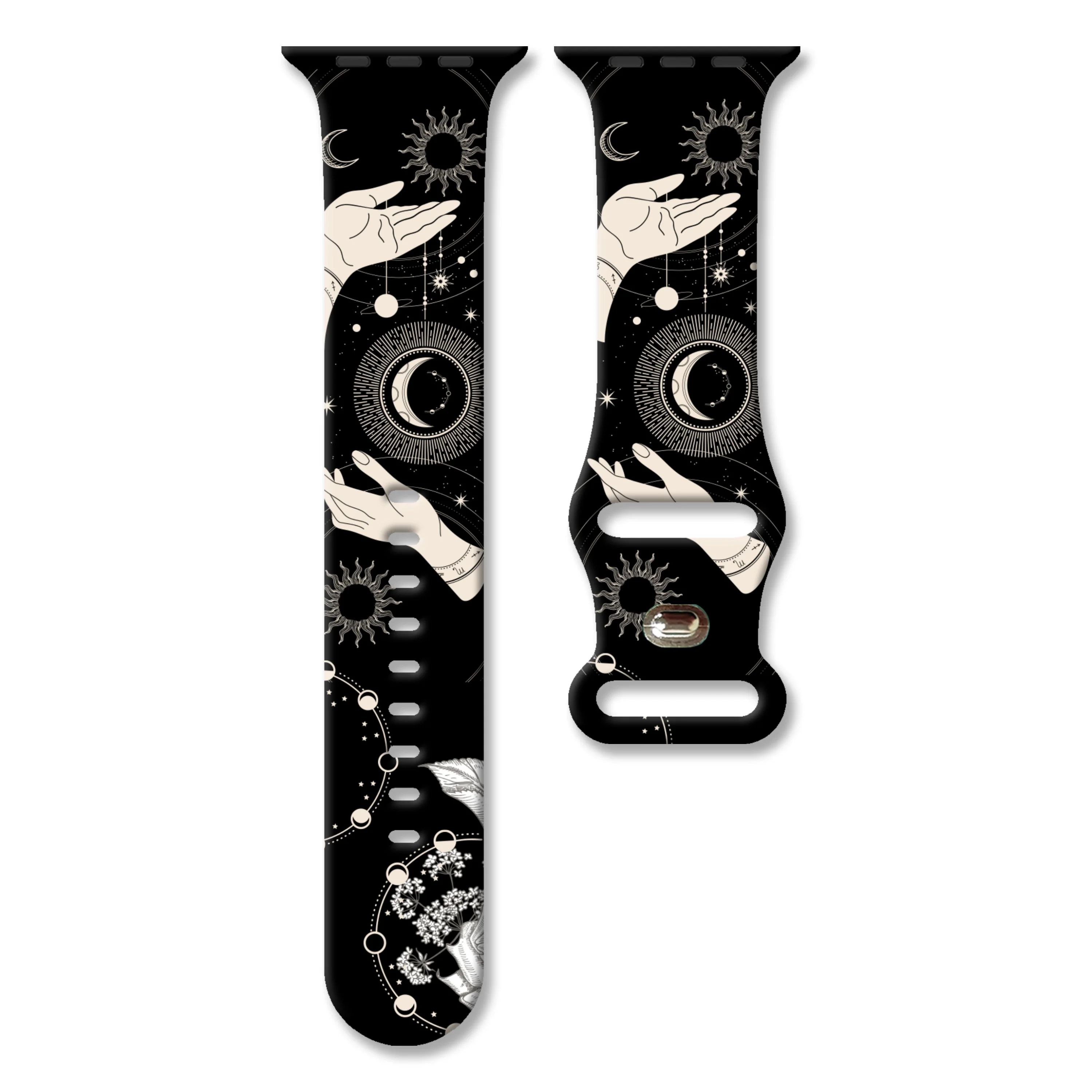 

Magical Astrology Series Strap for Apple Watch 11 10 9 8 SE Silicone Band Replaceable Watchband for iWatch 46mm 44mm 42mm 41mm